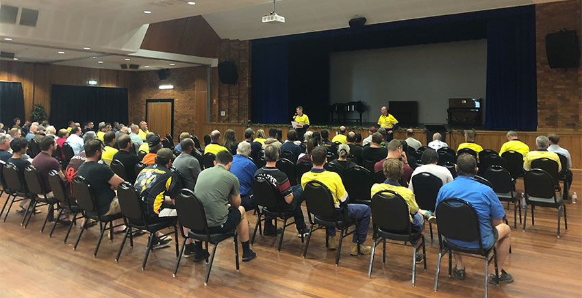 Callide staff meeting in Biloela